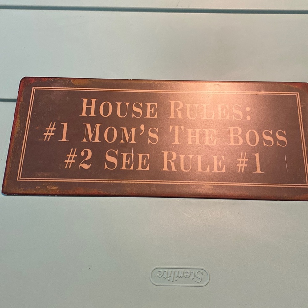 House rules sign 12 inches x 5 inches